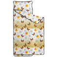 thumbnail image 2 of White Butterfly Flower Dot Pattern Teens Toddler Nap Mat with Pillow, Sleeping Mat Bag for Preschool Daycare 59"x22", 2 of 6