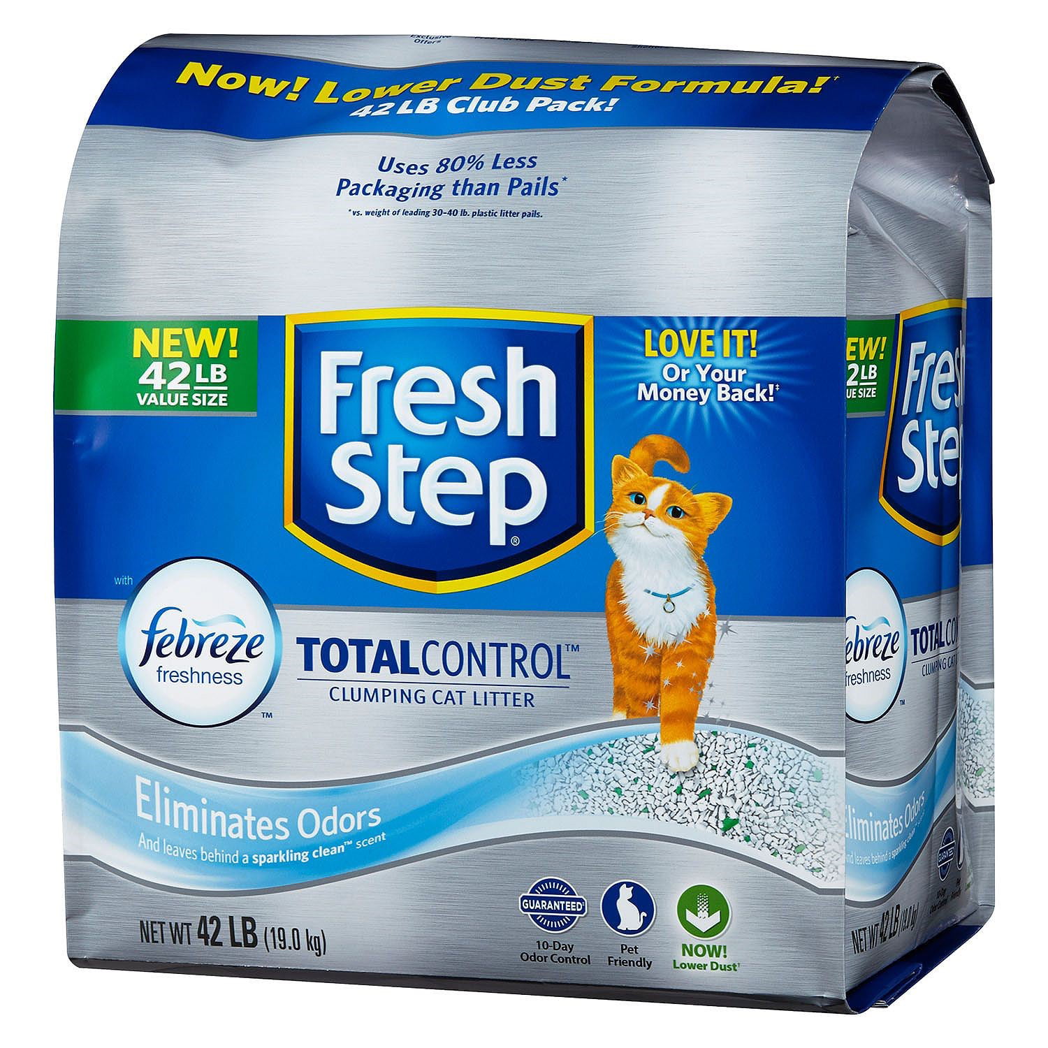 Fresh Step Total Control Cat Litter With Febreze, 42 Lb