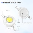 thumbnail image 3 of Uxcell LED Lamp Beads 1.8-3.4V 300-350mA White 10 Pcs - High Power LED Chip COB Light Emitter Components Bulb Lamp for Experiments Indicator Lights DIY Decorative Lighting, 3 of 6