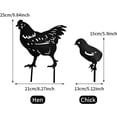thumbnail image 2 of Estacas de jardín XCF 4 piezas diseño de gallo color negro, 2 of 4