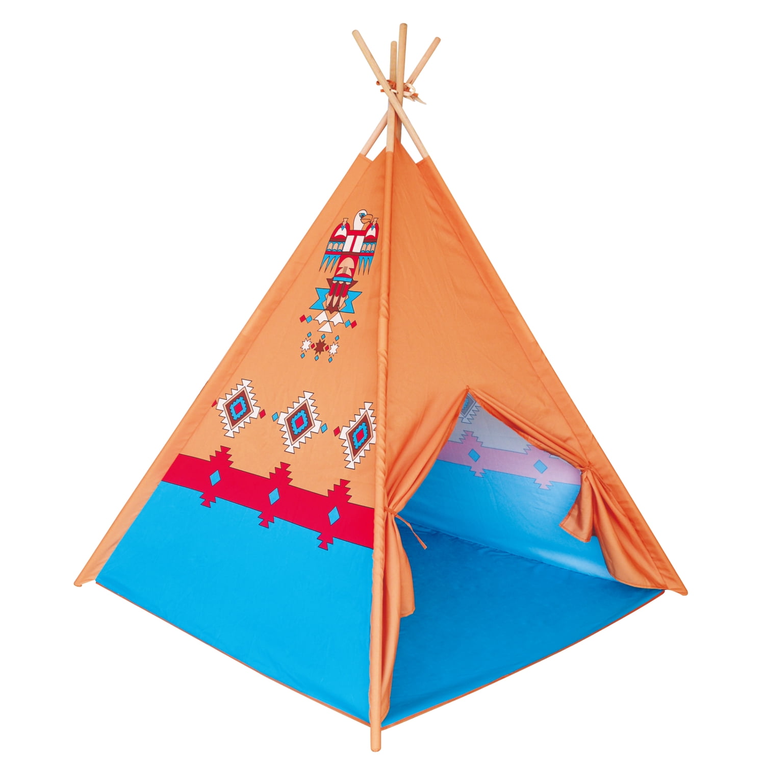 Childrens Kids TeePee Red Indian Wigwam Play Tent Playhouse Camp Indoor Outdoor 