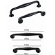thumbnail image 4 of 20 black door handles, kitchen cabinets, drawers, bedroom pull handles center distance 96mm (20 tube model -96 hole distance) white, 4 of 5