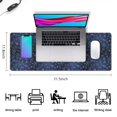 thumbnail image 5 of Long Mouse Pads for Desk,Dark Blue Christmas Snowflake Pattern Desk Mats on Top Of Desks, Desk Mouse Pad Extra Large with 3mm Non-Slip Base and Stitched Edge for Gaming,Office,Work,Home 31.5x11.8in, 5 of 5
