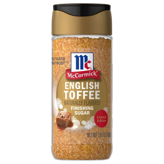 McCormick Naturally Flavored English Toffee Finishing Sugar, 3.81 oz