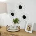 thumbnail image 3 of Northlight Set of 3 Arched Floral Matte White Wall Mirrors 9.5", 3 of 8