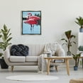 thumbnail image 3 of Stupell Industries Flamingos Balancing on Shore Animals & Insects Painting Gray Floater Framed Canvas Art Print Wall Art, 25 x 31, 3 of 10