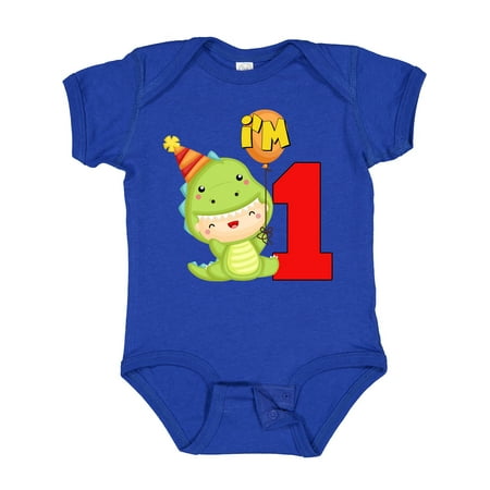 

Inktastic 1st Birthday Cute Dinosaur Gift Baby Boy or Baby Girl Bodysuit