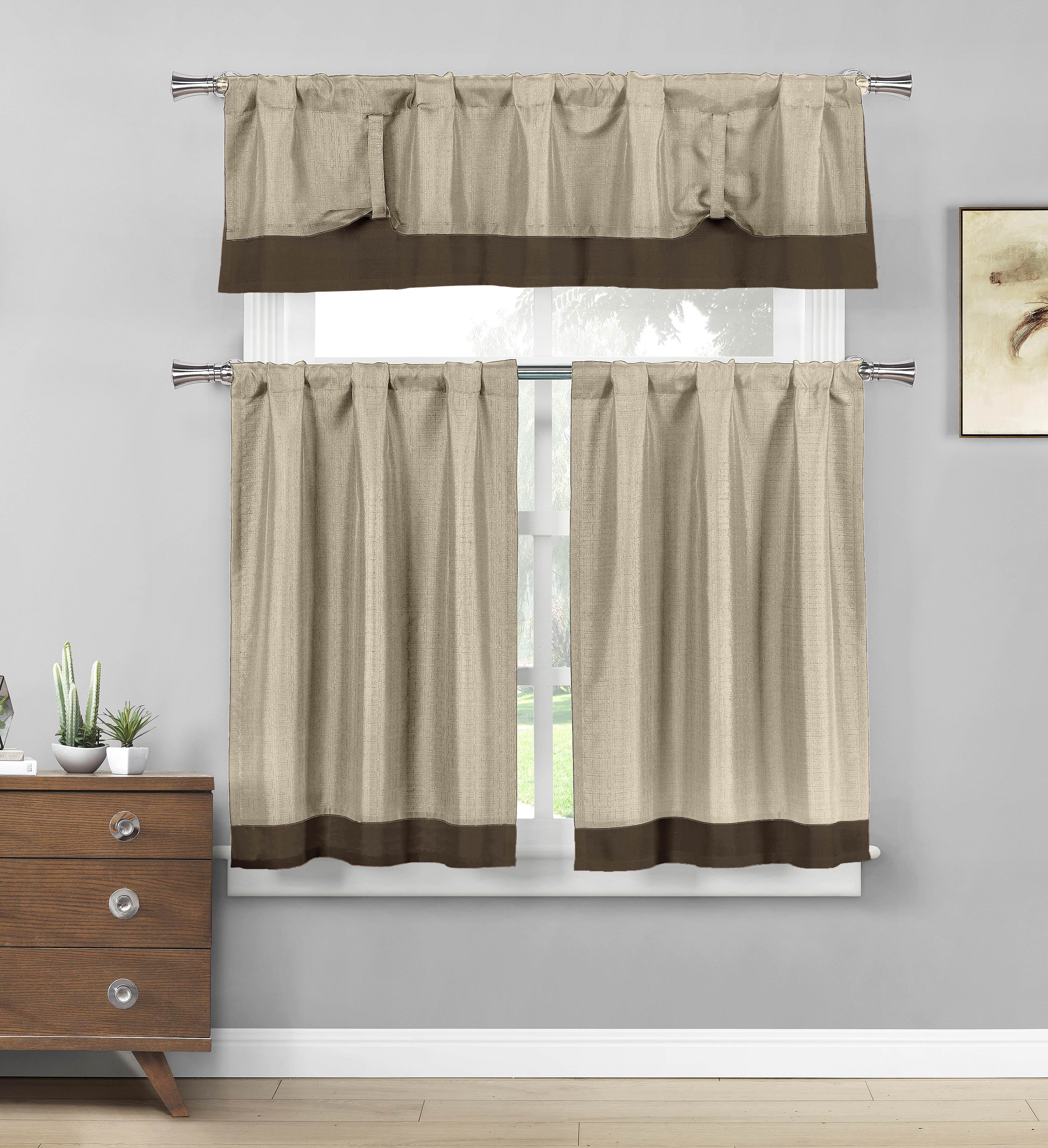 Max Solid Kitchen Curtain & Tier Set