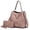 Blush, variant on Callie Solid Bucket Handbag with matching Wallet by Mia K