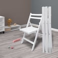 thumbnail image 3 of Foldable Patio Dining Set, 4 Folding Chairs, Indoor and outdoor universal, White, 3 of 12