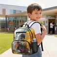 thumbnail image 4 of Jeiento Train 13.5 Inch Lightweight Toddler Backpack for Preschool, Kids School Bag for 3-5 Year Old Boys, Bookbag with 2 Front & 2 Mesh Side Pockets, 4 of 7
