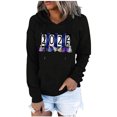 thumbnail image 1 of Sudaderas con capucha informales para mujer, sudaderas con estampado de manga larga y bolsillo, Tops con cordón Fridja fhghd4437, 1 of 8