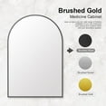 thumbnail image 4 of Recessed Medicine Cabinet with Mirror,Arched Medicine Cabinet Mirrors for Bathroom,Brushed Black Medicine Cabinets in Wall,Bathroom Mirror with Storage,Mirrored Medicine Cabinets 20x30, 4 of 7