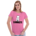 thumbnail image 3 of Llamaste Namaste Spiritual Llama Womens Fitted Plus Size Graphic Tee Brisco Brands 2X, 3 of 5
