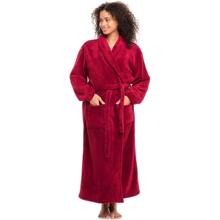 

Alexander Del Rossa Womens Bathrobe Burgundy XS