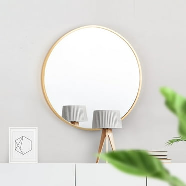 JUSHUA 20" Wall Large Round Gold Farmhouse Circular Mirror for Wall Decor - 19.69*19.69*1.57