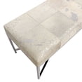 thumbnail image 5 of Pasargad Home Safari Cowhide Silver Bench with Steel Legs, 5 of 5