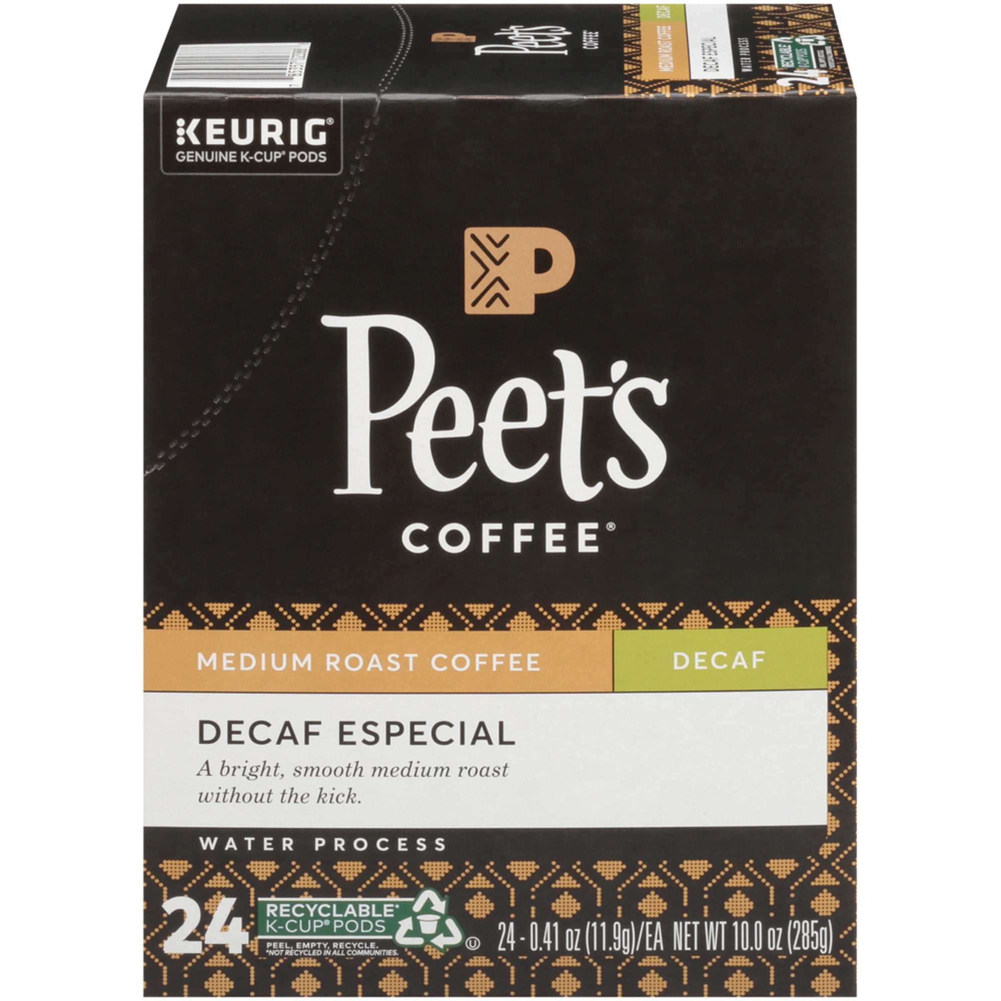 Peet's Coffee KCup Pods, Decaf Especial Medium Roast (24 Count) Single