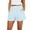 Light Blue, variant on Staron Women's Linen Shorts Casual Wide Leg Elastic Waist Comfortable Solid Color Vacation Beach Relaxed Shorts, Red L