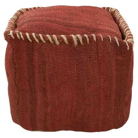 Surya 18 in. Cube Jute Pouf