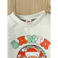 thumbnail image 4 of Seyurigaoka Infant Baby Autumn Christmas Jumpsuit Cartoon Santa Claus Letter Print Long Sleeve Round Neck Romper Tops for Boys Girls, 4 of 8
