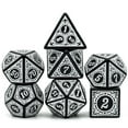 thumbnail image 2 of Antique White DnD Dice Set | Dungeons and Dragons | 7 Dice RPG Polyhedral Set d20 Steampunk, 2 of 3