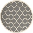 thumbnail image 1 of Safavieh Courtyard Anthracite Indoor Outdoor Rug - Round 6'7", 1 of 1