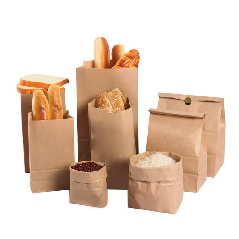 Kraft Paper Bag Breakfast Bag West Point Packaging Bag Baking Bread Square  Bottom Food Paper Bag Oil-proof Packaging Paper Bag 