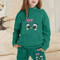 thumbnail image 2 of FhsagQ Ensembles pour Filles Mode pour Enfants Décontractée Imprimée Haut à Capuche à Manches Longues Chandail à Capuchon Pantalon Ensemble Tenues de Printemps pour Tout-Petites Filles 4T Ensembles Printemps Vert Foncé 4-5 Ans, 2 of 4