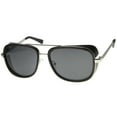 thumbnail image 3 of Unisex Aviator Sunglasses UV400 Mirrored Lens 9896 Thick Frame European Style, 3 of 4