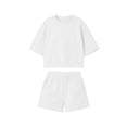 thumbnail image 6 of Sheghy Short Sets for Women Plus Size Women Casual Resort 2 Piece Set Sleeveless Stand Collar Striped Half Button Top & Elastic Waist Shorts, 6 of 9