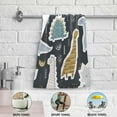 thumbnail image 6 of Coolnut Dinosaur Soft Hand Towels, 2 PcsAbsorbent Bath Towel Decorative Fingertip Towels for Bathroom Gym Spa Hotel Beach Swimming Pool,14.4"x 28.3", 6 of 6