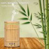 Estink Real Bamboo Wood Essential Oil Diffuser, 150mL Ultrasonic Aromatherapy Humidifier with 7 Colorful LED Lights and Waterless Auto Shut-off for Home Yoga Baby Room