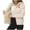 #016-Beige, variant on AUNVITO Women's Fleece Lined Christmas Print Hooded Sweatshirt Jacket Long Sleeve Casual Winter Warm Coat