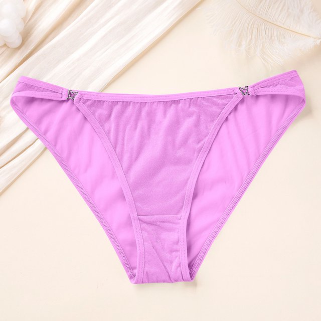 Culottes Shorty pour Femmes Culottes en Maille Respirante pour Femmes Culottes Mignonnes Violet P