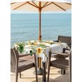 thumbnail image 3 of Outdoor Tablecloth with Umbrella Hole for Patio/Picnic/Party/Camping, Hanging Floral Waterproof Table Cloth Square Cover Washable, Spring Botanical Sunflower Green Leaves (60"x 60"), 3 of 9