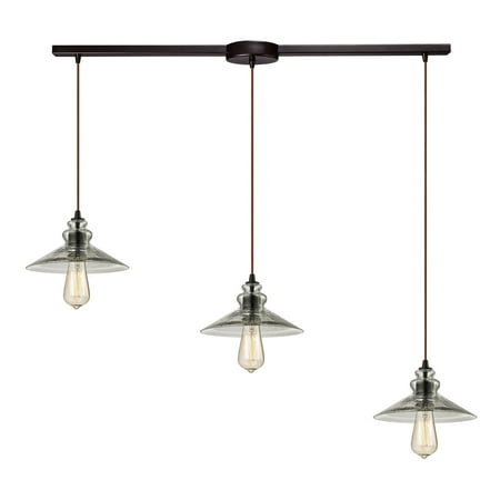 

Elk Home Hammered Glass 5 Wide 3-Light Mini Pendant - Oil Rubbed Bronze