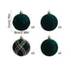 thumbnail image 3 of Adornos de baile navideños de terciopelo flocado de 6 cm Decoraciones colgantes multicolores | Decoración de chimenea con árbol de ventana | Esferas de peluche decorativas | Pack de 12 | Navidad, 3 of 6