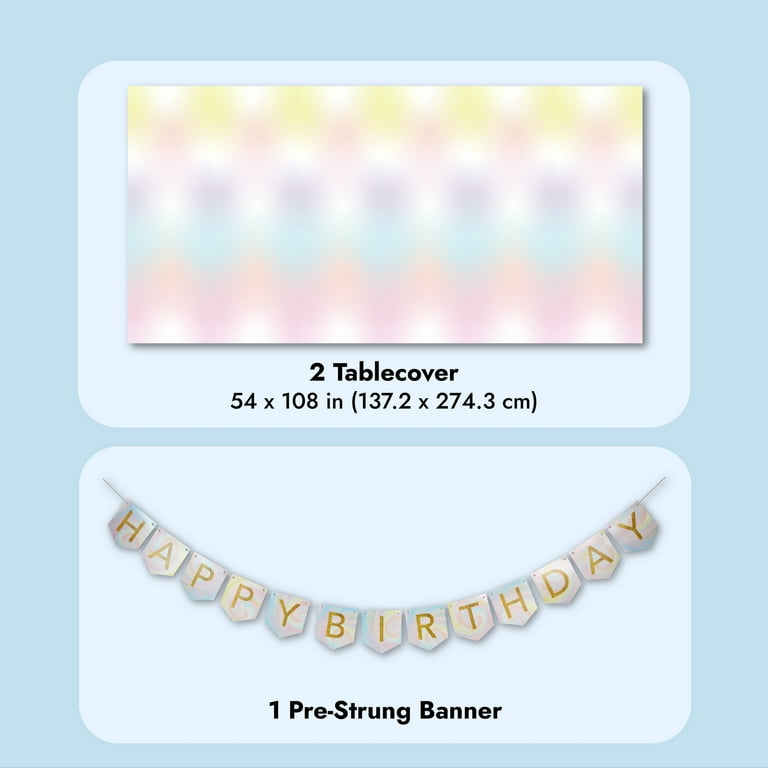 Tie Dye Party Decorations & Birthday Supplies (16 Guests) - Set Includes  Banner, Balloons, Jumbo Tablecloth, Plates & Disposable Tableware Bundle