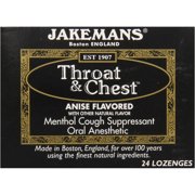 Jakemans Throat & Chest Lozenges, Anise, 24 CT (Pack of 24)