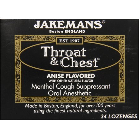 Jakemans Throat & Chest Lozenges, Anise, 24 CT (Pack of 24)