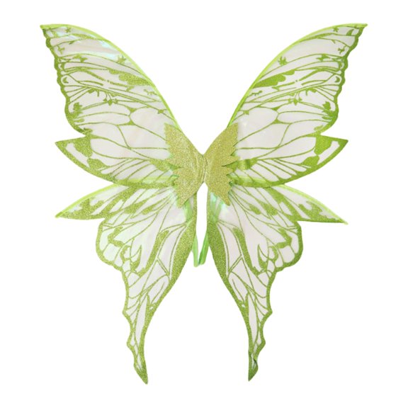 QccHieUs Butterfly Wing Cute Wearable Fairy Wing for Halloween Festival Party Photo Props Green