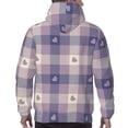 thumbnail image 7 of Balery Heart Check Plaid Pattern Mens Hoodie Kangaroo Pocket Hoodie Pullover Hooded Sweatshirt Ideal for Daily Wear Travel and Home-3X-Large, 7 of 7
