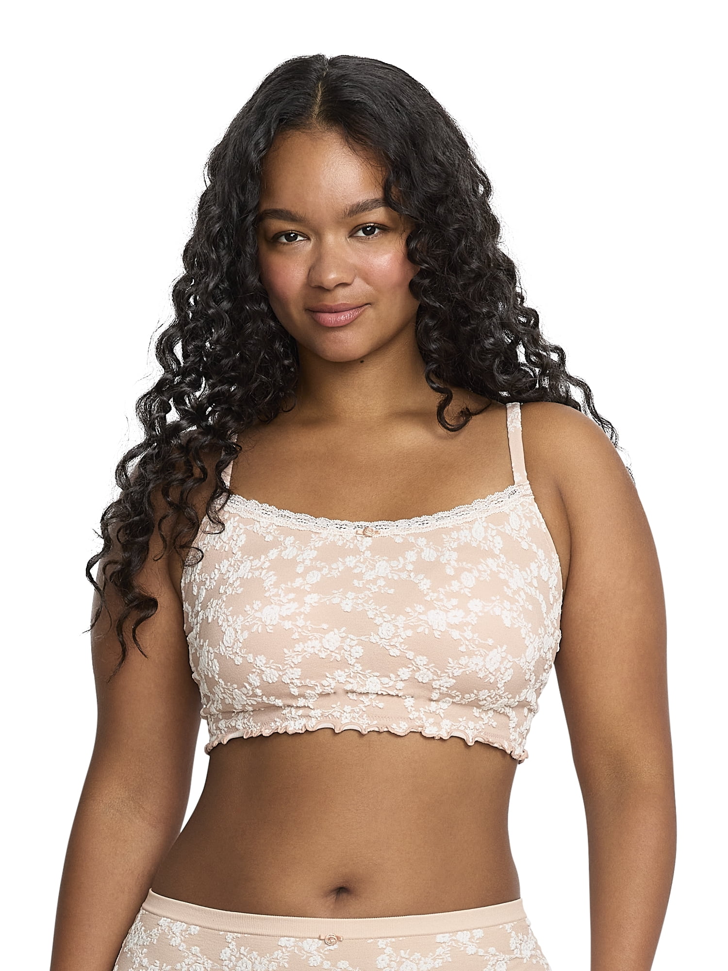 Mills by Millie Bobby Brown Women's Floral Seamless Padded Bralette, Sizes XS-XXXL