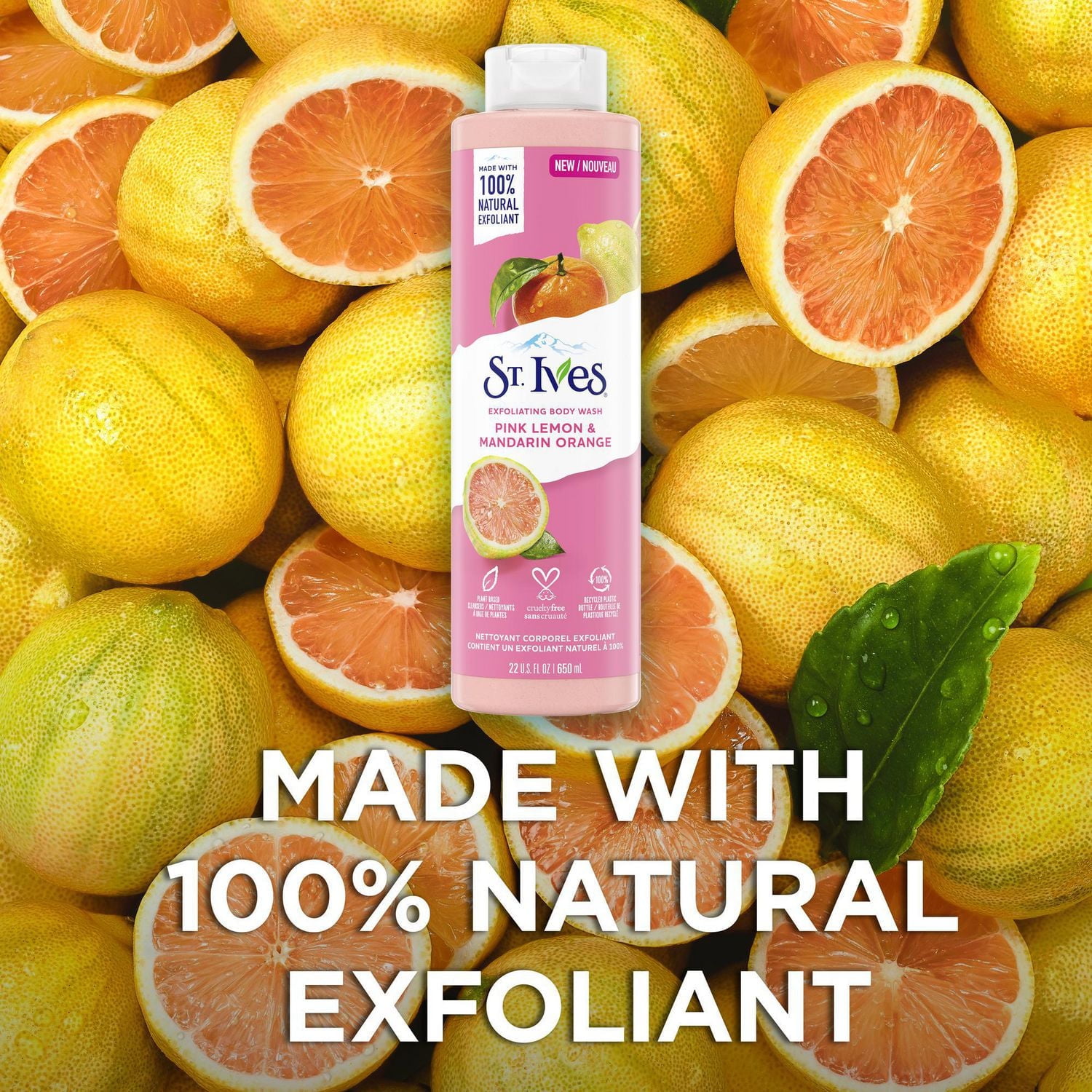 St. Ives Pink Lemon & Mandarin Orange Body Wash, 650ml Body Wash