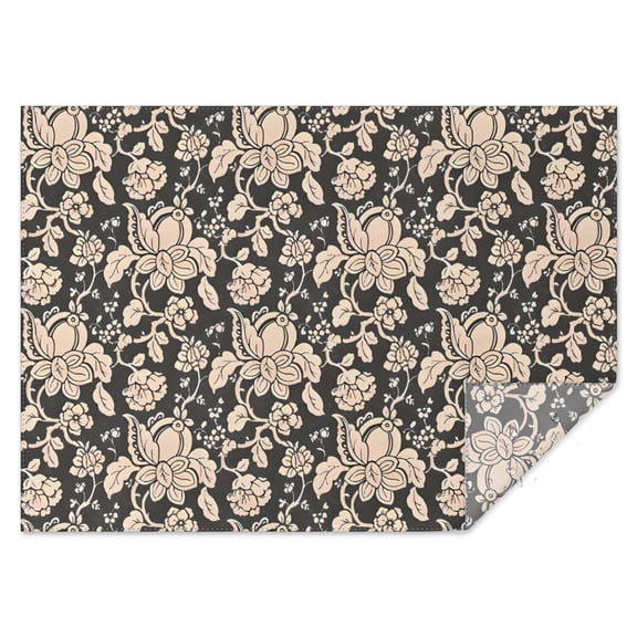 Pioneer Flower Floral Print Pattern Rectangle Tablecloth 60"x84",Waterproof Polyester Rectangle Table Cloth, Wipeable Spillproof Polyester Tablecloth for Dining, Camping, Indoor and Outdoor