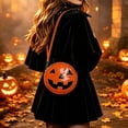 thumbnail image 5 of Halloween Shoulder Bags, Pumpkin Themed Shoulder Messenger Purse, Funny Handheld Bag for Halloween Holiday Party, 5 of 5