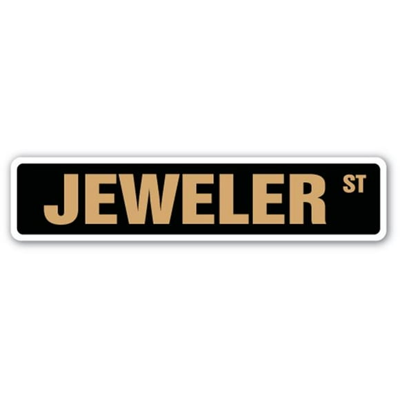 SignMission SS-JEWELER 4 x 18 Po Signe de Rue Bijoutier - Bijoux Diamants Bagues Bracelet Bijoux