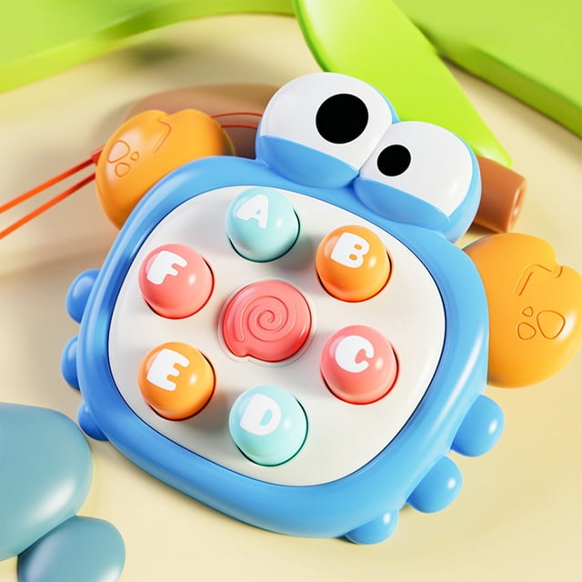 YIMWNYI Interactive Crab Themed Toy, Sensory Stimulation, Hand Coordination Training, Colorful Buttons for Stress Relief, Portable and Durable Design, Engaging Play for All Ages