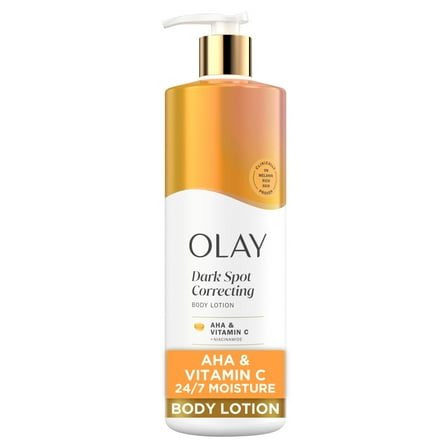 Olay Dark Spot Correcting Body Lotion with AHA, Vitamin C and Niacinamide, 17 fl oz, Exfoliating Body Lotion